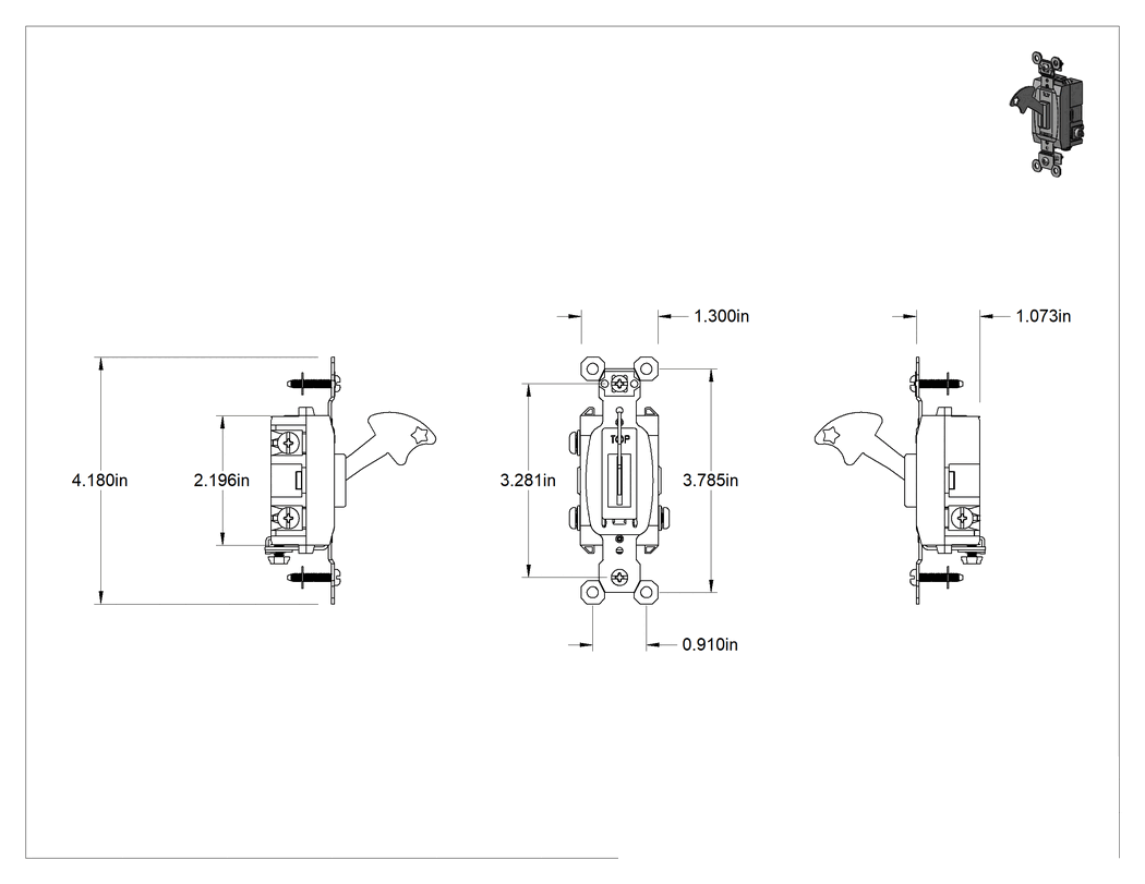 Teknik Çizim - Anahtarla Çalışan Işık Anahtarı, 3-Way, 20A