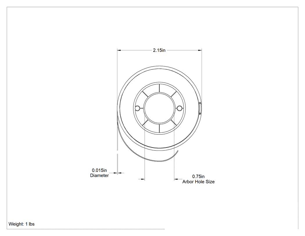 Teknik Çizim - Elektronik Ürünler için Asit Özlü Lehim, Pb60SN40 Bileşimi, 0.015 inç Çap, 1 lb.
