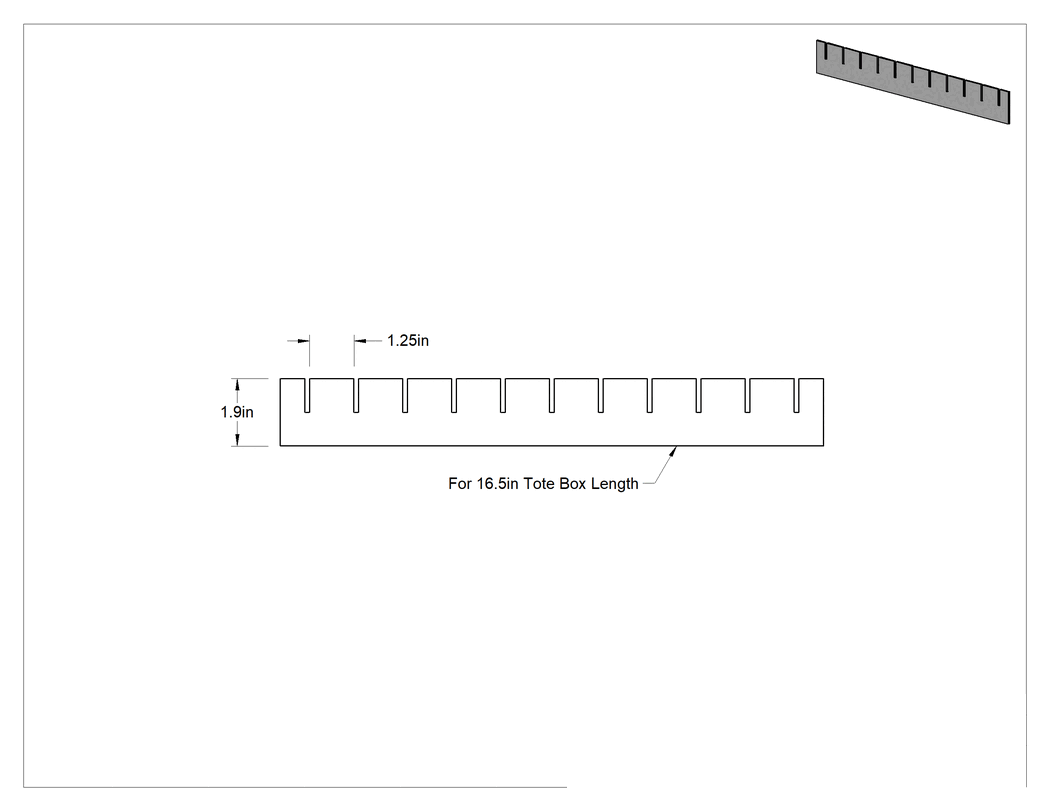 Teknik Çizim - 10-3/4" x 11" İletken Bölmeli Taşıma Kutusu için