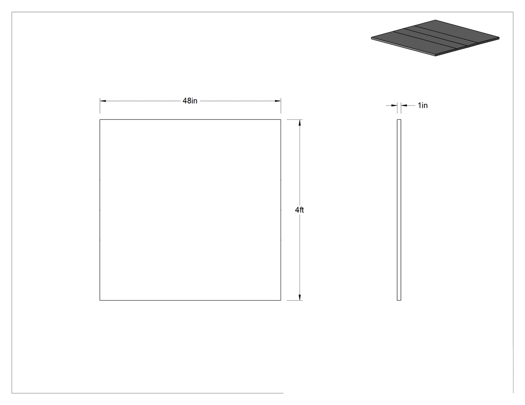 Teknik Çizim - Düşük Sıcaklık Polistiren Köpük Yalıtım Levhası, Neme Dayanıklı, 1.45 lbs./cu. ft., 4 Fit x 48", 1" Kalınlık