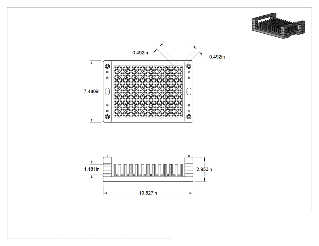 Teknik Çizim - Parça Düzenleme Taşıma Kutusu, 11" Uzunluk, 8" Genişlik, 3" Yükseklik, 108 Parça için