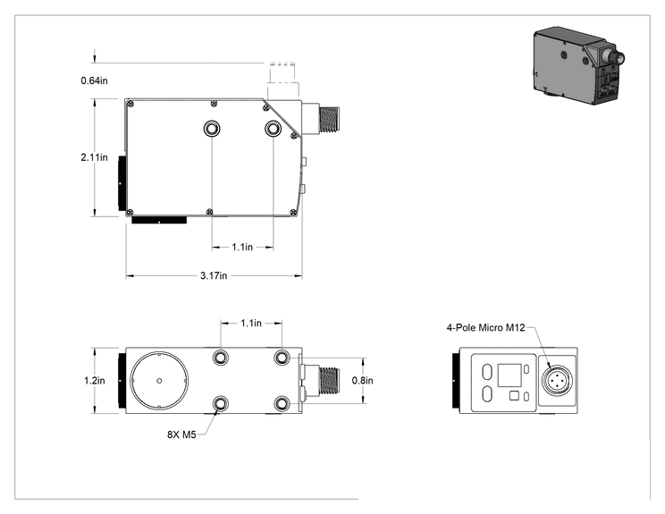 Teknik Çizim - Fotoelektrik Renk Ölçüm Vericisi, PNP, NPN Sinyal Çıkışı