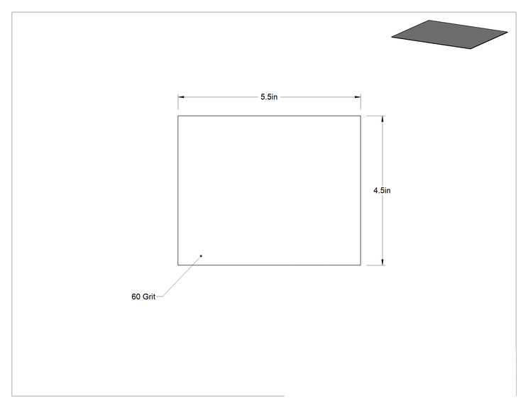 Teknik Çizim - Zımpara Kağıdı, Duvar, Seramik ve Kompozit, 4.5" x 5.5", 60 Kum