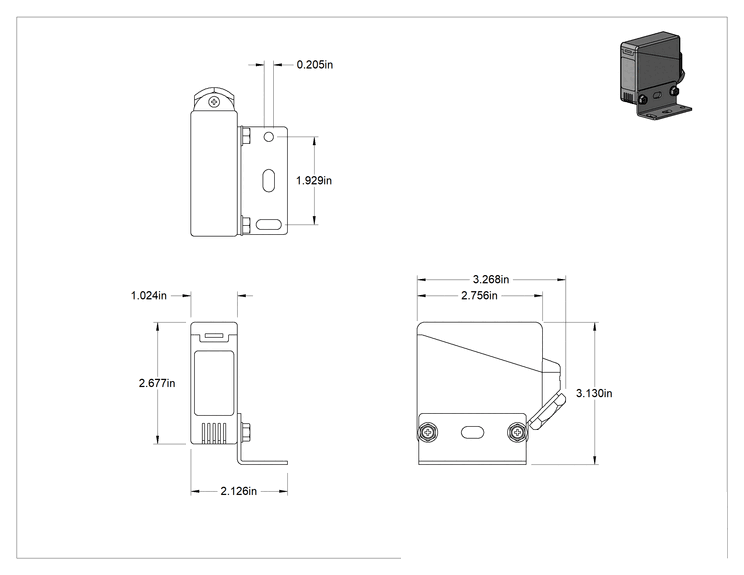 Teknik Çizim - Röle Çıkışlı Fotoelektrik Anahtar, Zaman Gecikmesi, Doğrudan Algılama