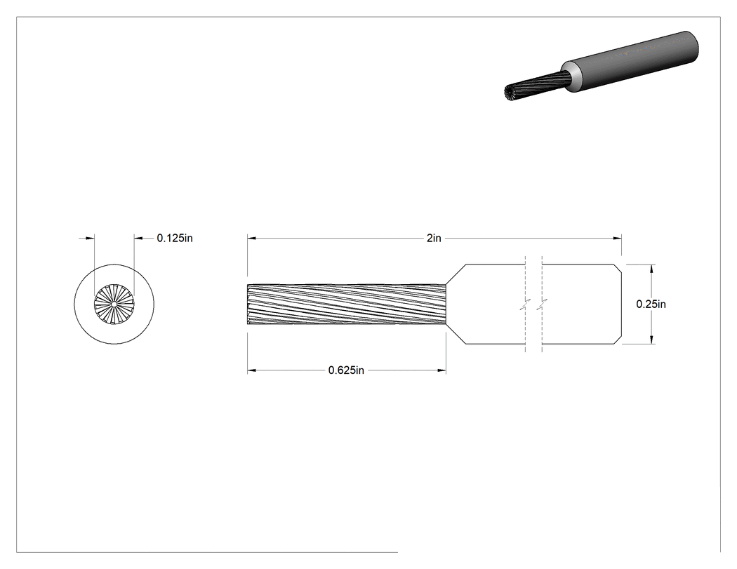 Teknik Çizim - 1/4" Çaplı Şaftlı Karbür Freze Ucu, Düz Kesici Silindir, Ürün No. Sb-12, Tek Kesim