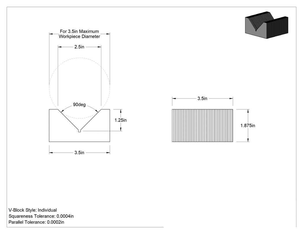 Teknik Çizim - Manyetik İş Parçası Tutucular için V-Bloklar