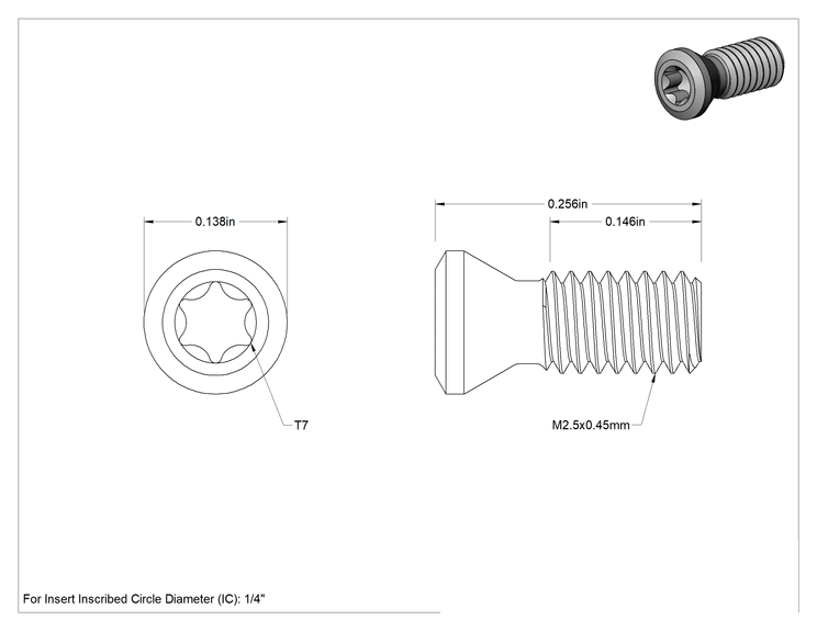 Teknik Çizim - Ftka02565 Stgc Torna Karbür Uç Tutucusu için Torx Vida