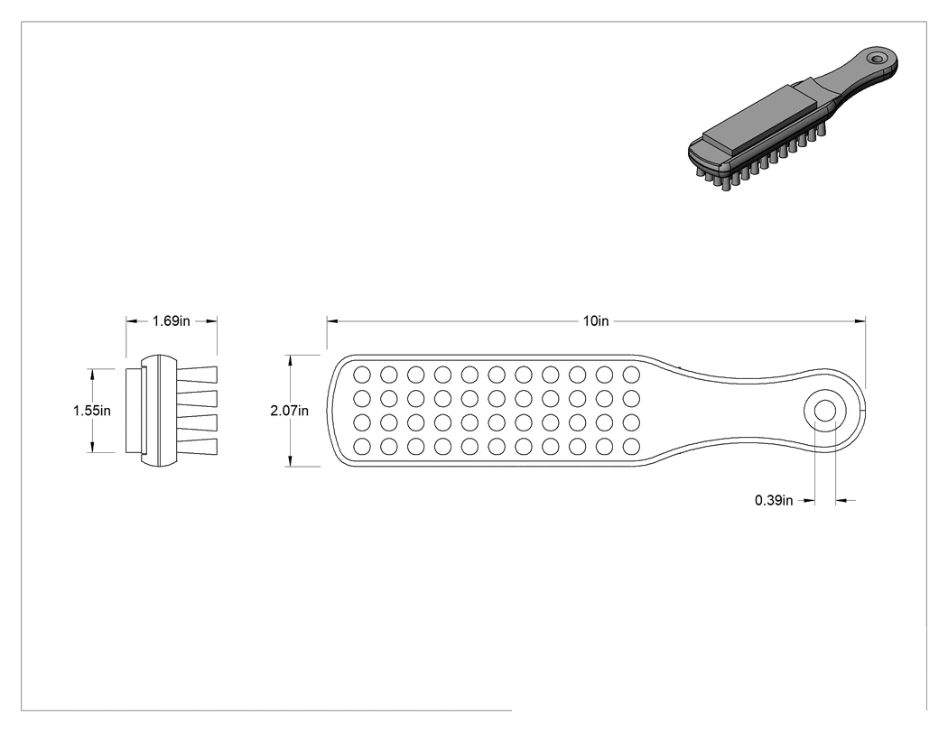 Teknik Çizim - Fırçalı Törpü Temizleyici