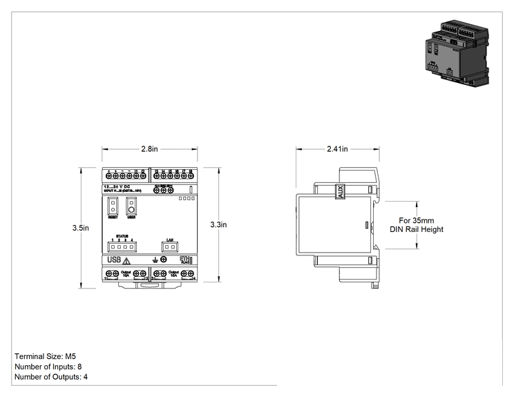 Teknik Çizim - Açık Kaynaklı PLC'ler, WiFi 802.11B/G/N ve Bluetooth 5.1 Bağlantılı
