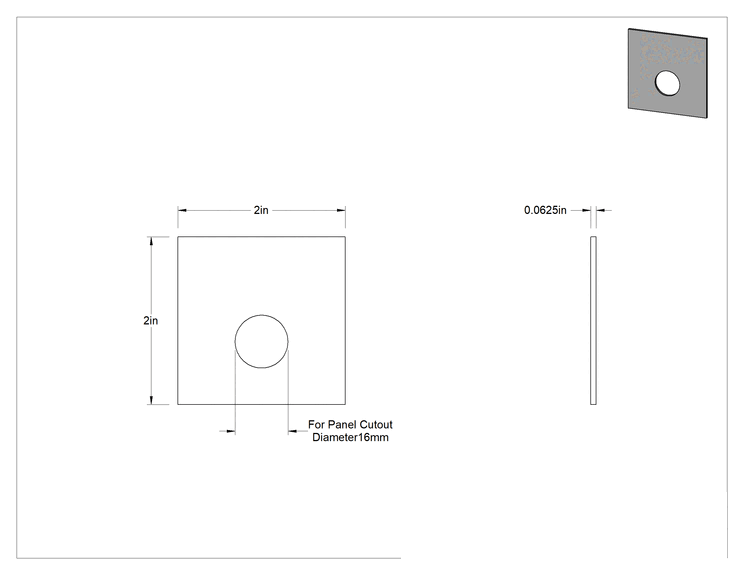 Teknik Çizim - Akrilik Plastik Gravür Açıklama Plakası, 16 mm Panel Kesme Çapı için, Siyah (Beyaz)