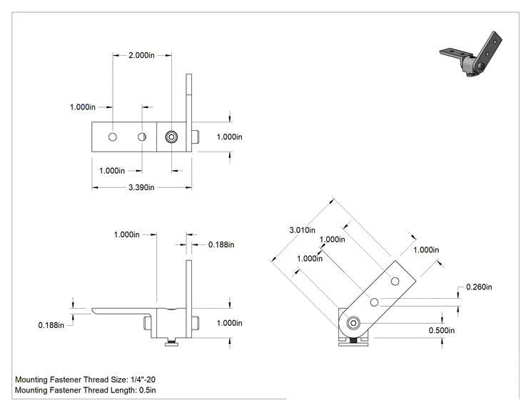Teknik Çizim - T-Yivli Çerçeve, Sıralı Pivot, 1" Yüksekliğinde Tek Ray için L ve Düz Kollar