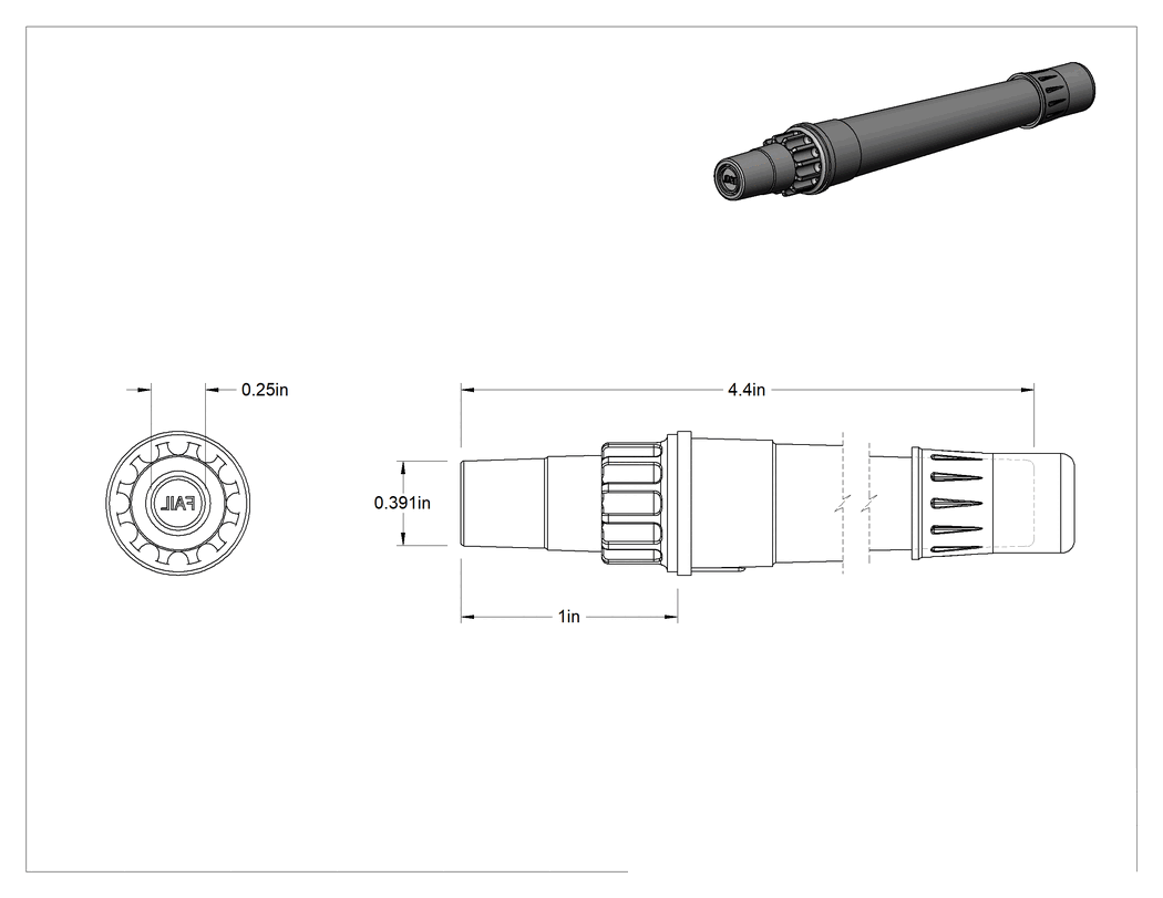 Teknik Çizim - Kontrol Lastik Damgası, Beyaz Mürekkepli, Hata Mesajı, 1/4" Çap Baskı