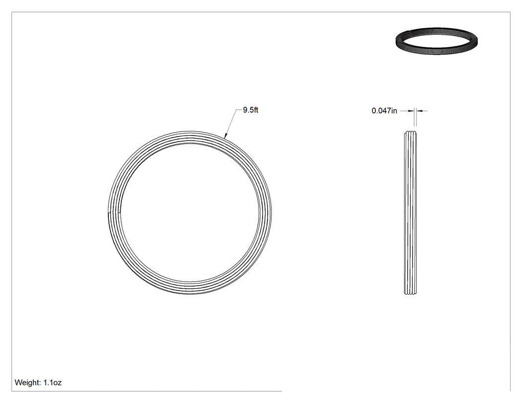 Teknik Çizim - Boşluk Doldurucu Lehim Alaşımı, 1.1 oz., 3/64" Çap, 9-1/2 Fit Uzunluk