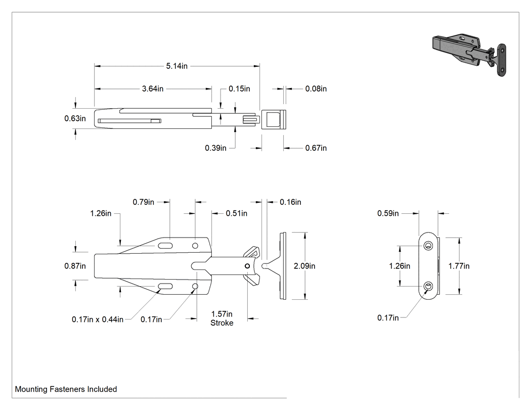 Teknik Çizim - Bas-Aç Tutma Mandalı, Yaylı Tutucu, Siyah Plastik, 3-5/8" Yükseklik x 1-3/4" Genişlik