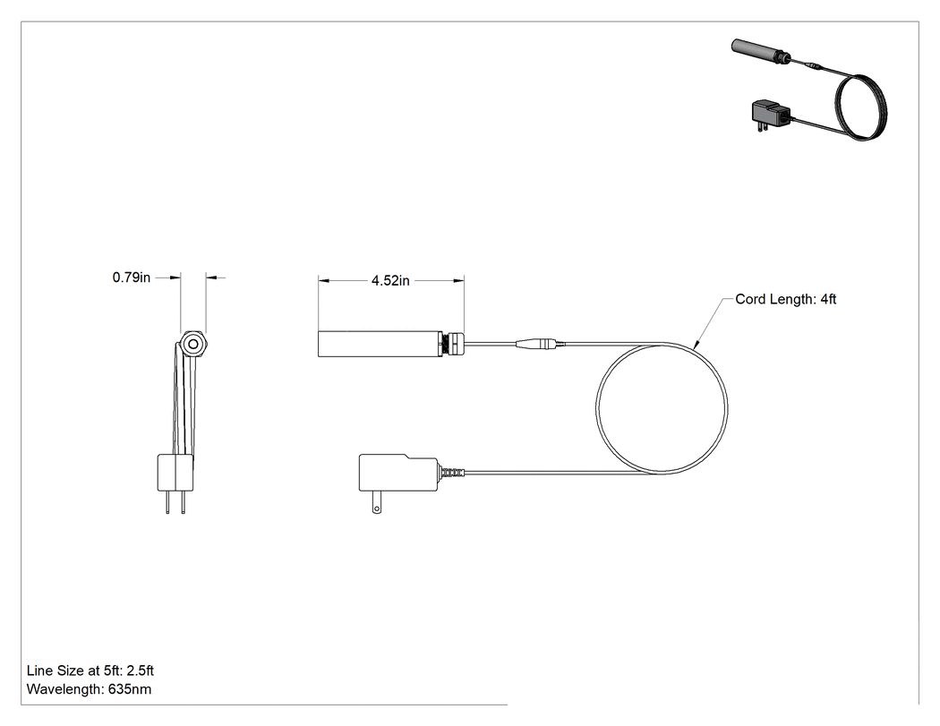Teknik Çizim - Toz ve Neme Dayanıklı Hizalama Lazer, Elektrikli, Kırmızı Çizgi, 5V DC