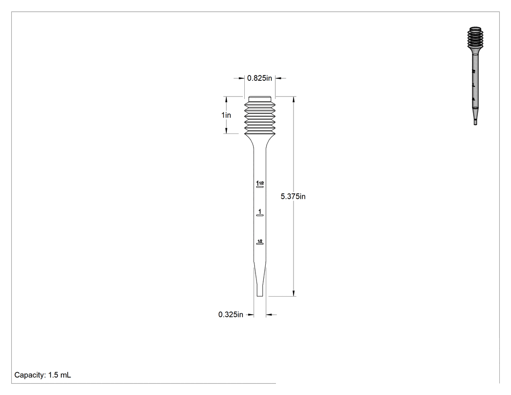 Teknik Çizim - Ampul Damlatıcılar, Körüklü, 1.5 ml Kapasite