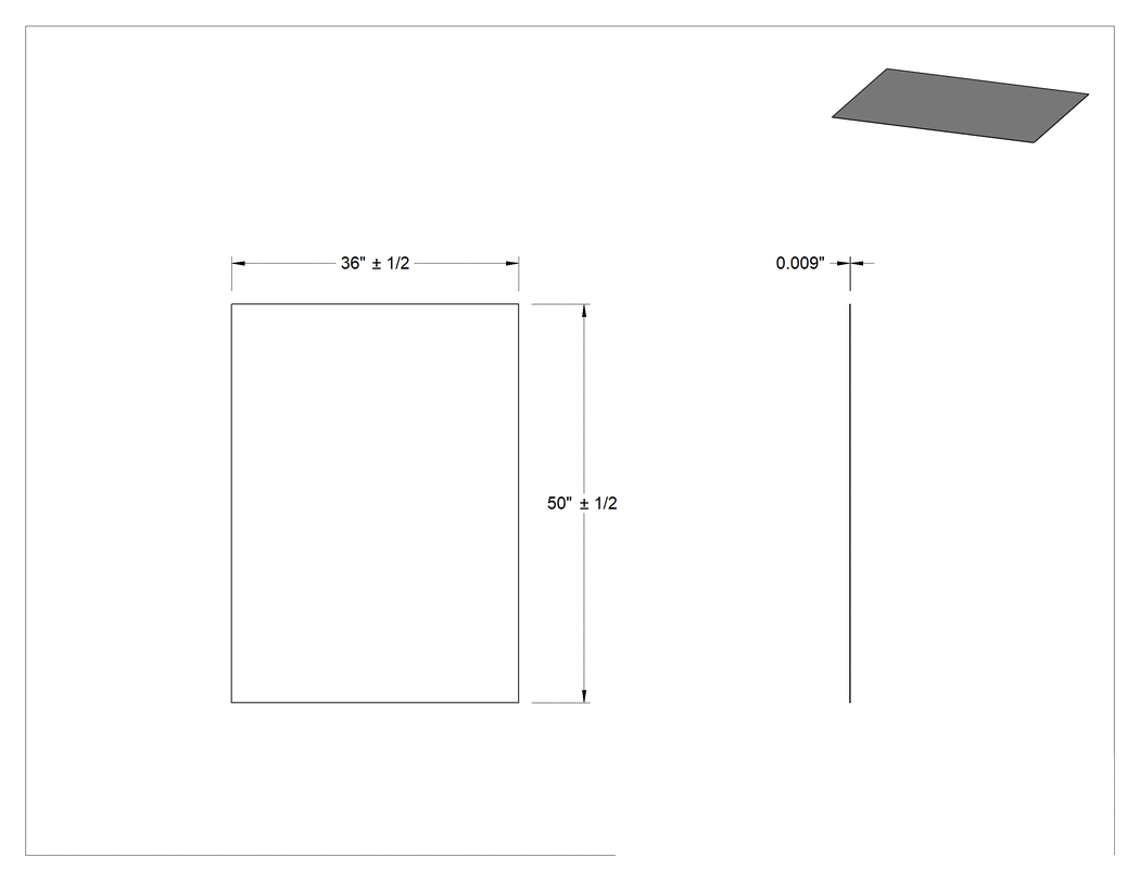 Teknik Çizim - Fiberglas Kumaş, Twill Dokumalı, 50" x 36" x 0.009"