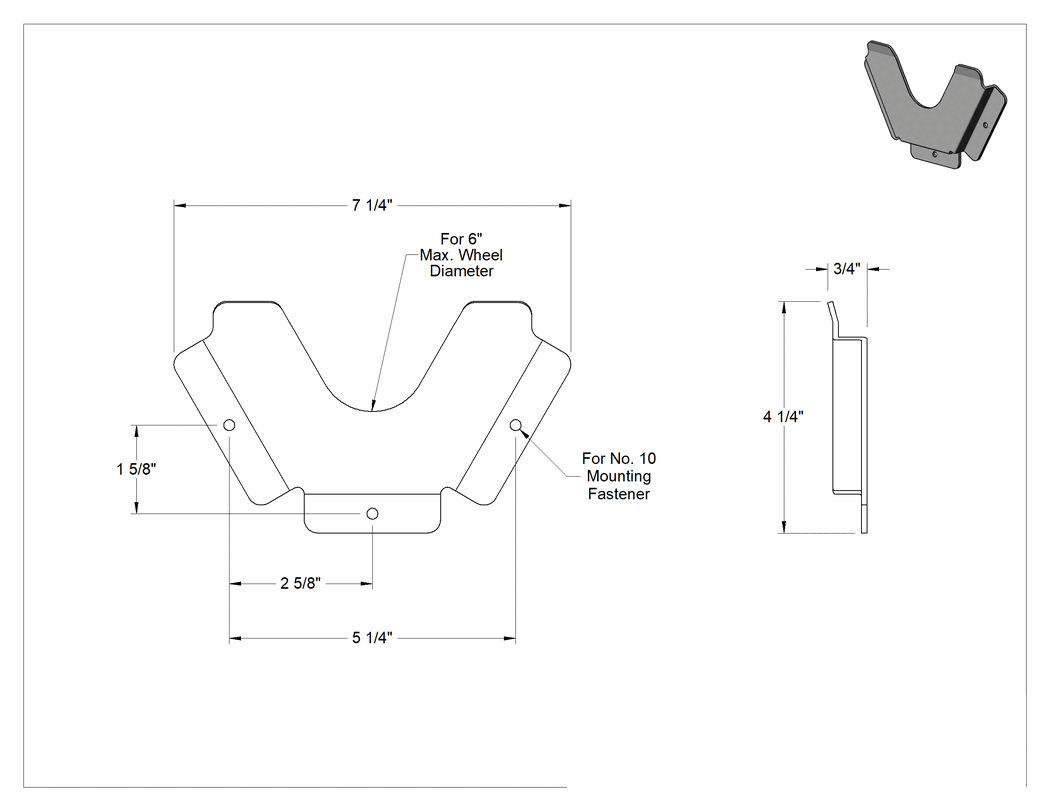 Teknik Çizim - Açı Taşlama Makinesi Tutacağı, 6" Maksimum Tekerlek Çapı için