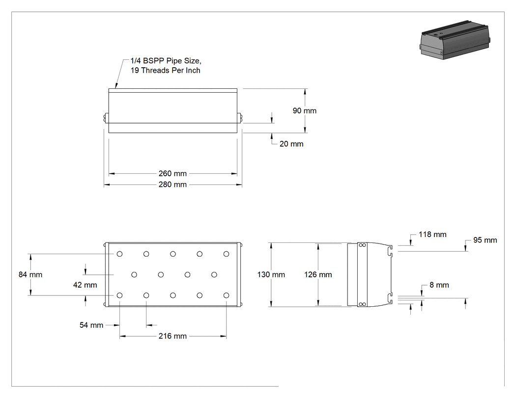 Teknik Çizim - Geniş Alanlı Vakumlu Kaldırıcı, EPDM Köpük Pedli, 150 lbs. Maksimum Ağırlık Kapasitesi