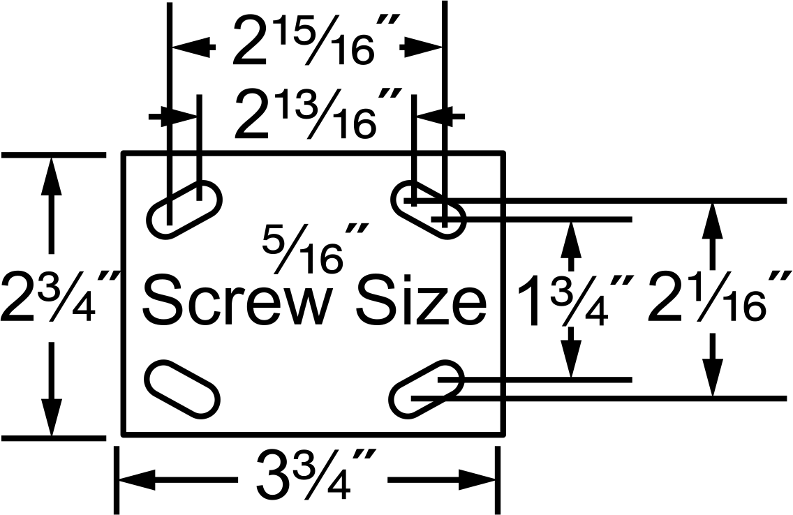3-3/4" x 2-3/4" Plakalı Parlak Yüzeyli Tekerlek, 4 inç Çapında Kauçuk Tekerlekli Sert