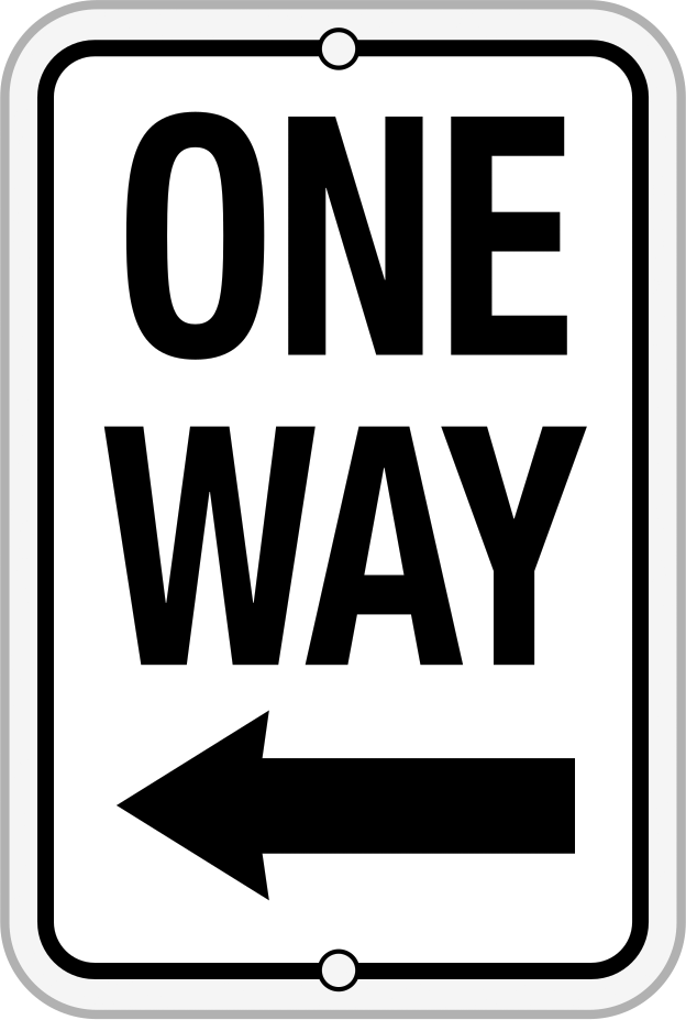 One Way with Black Arrow (Left), English