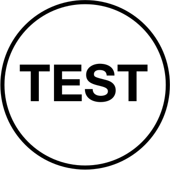 Kontrol Lastik Damgası, Beyaz Mürekkepli, Test Mesajı, 1/4" Çap Baskı