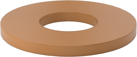 PEEK Plastik Pul, 10 Numaralı Vida Boyutu için, 0.220" İç Çap, 0.510" Dış Çap, Bej