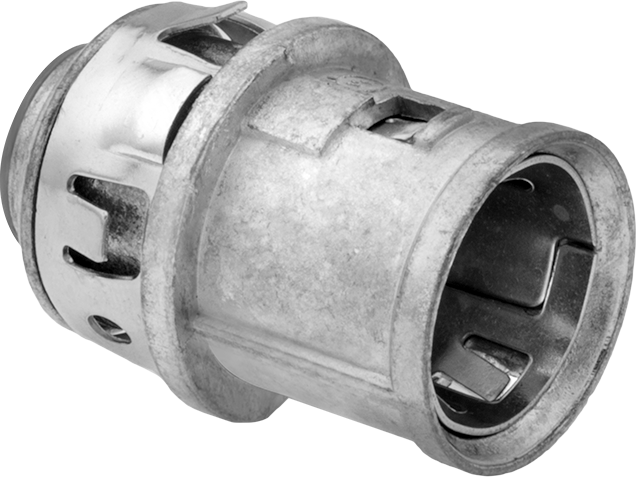 Esnek Metal Kanal için Adaptör, ve Zırhlı Kablo, Çinko Geçmeli Düz, 3/8 x 1/2 — Çinko Alaşımı, Düz, Konektör, Adaptör