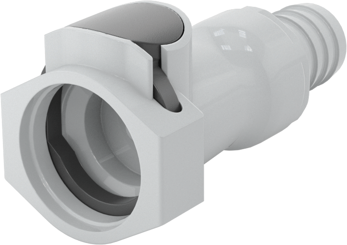 Hızlı Bağlantı Tüp Bağlantısı, Soket, 3/8 Boyutu, 5/8" Hortum İç Çap, Kapatma