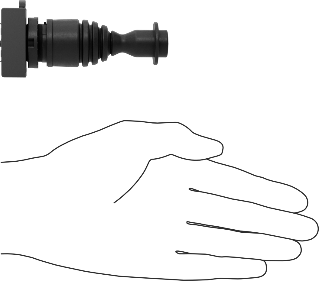 Joystick Anahtarı, Kilitlenebilir Aktüatör, 2 Konum, Kalıcı Konumlu