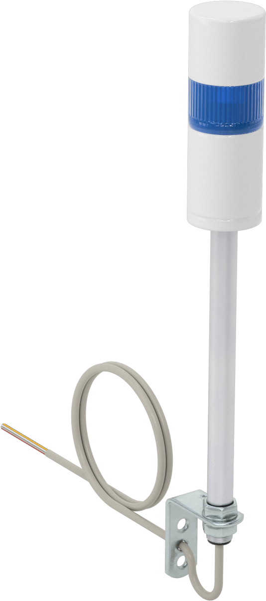 LED Sinyal Kulesi, Sesli Alarmlı, 24V DC, 1 Mavi Işık
