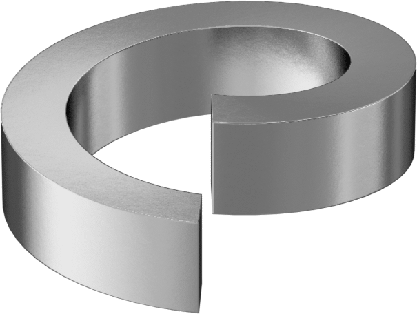 18-8 Paslanmaz Çelik Yaylı Pul, 12 Numaralı Alyan Başlı Vidalar için, 0.227" İç Çap, 0.331" Dış Çap — Bölünmüş, 18-8 Stainless Steel, Sta…