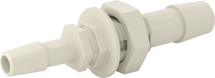 Hava ve Su için Sıkı Sızdırmaz Tırnaklı Boru Bağlantı Parçası, 3/8" x 1/4" Boru İç Çapı için Naylon Duvar Geçiş Redüktörü