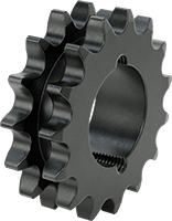 Taper-Lock Burç-Delik Çift Sıralı Dişli, ANSI 40-2 Makaralı Zincir için, Aşınmaya Dayanıklı Çelik
