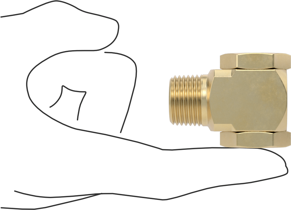 Dik Açı Tam Konik Püskürtme Nozulu, 1/2 NPT Erkek, 20 PSI'da 4.3 gpm