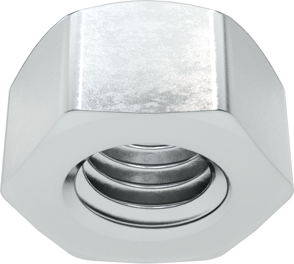 Top-Lock Deforme Edilmiş Dişli Kilit Somunu, Çinko Kaplı Yüksek Mukavemetli Sınıf 10 Çelik, M5 x 0.8 mm Diş