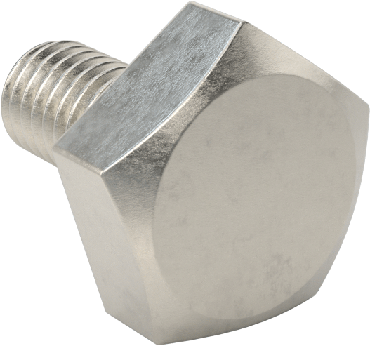 18-8 Paslanmaz Çelik Beşgen Başlı Vida, 3/8"-16 Diş Boyutu, 3/4" Uzunluk
