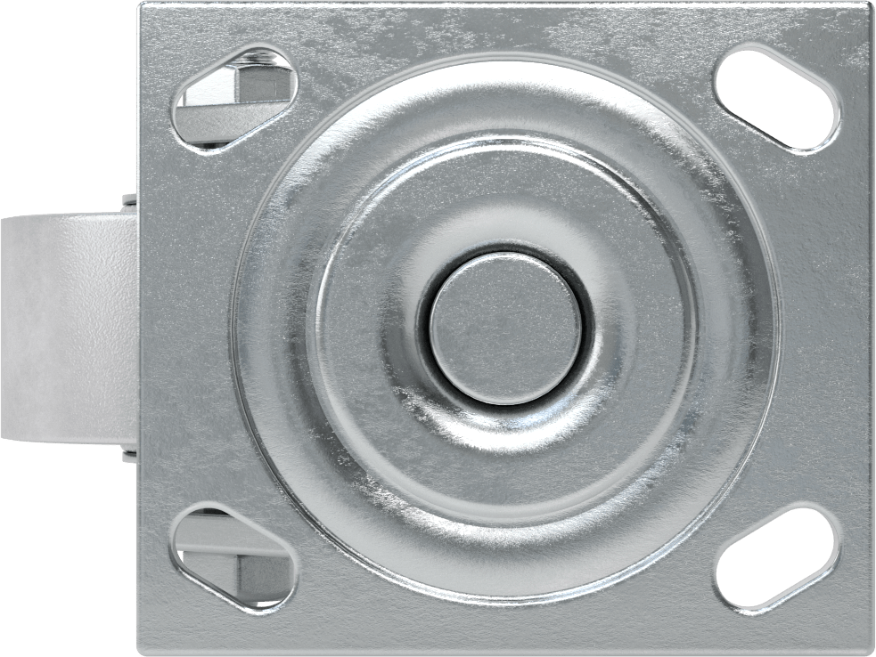 4-1/2" x 4" Montaj Plakalı Samson Tekerlek, 3-1/4" Çapında Metal Tekerlekli Döner Tekerlek