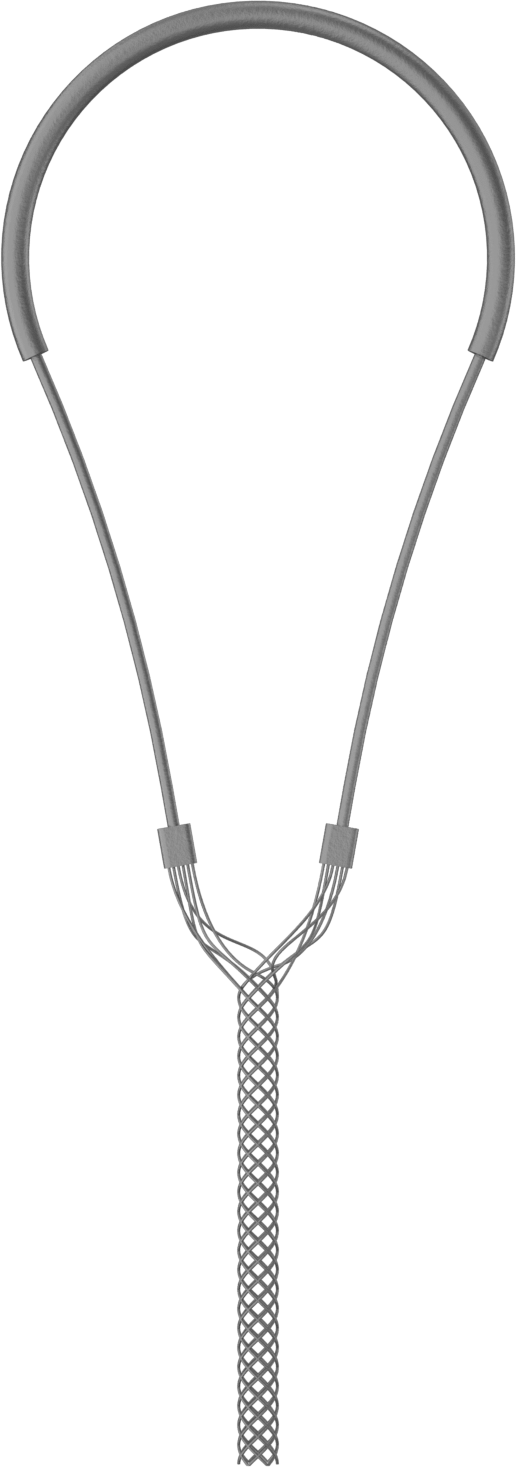 Kablo Destek Tutacağı, Bir adet Döngülü, Galvanizli Çelik, 0.22" ila 0.32" Kablo Dış Çapı için