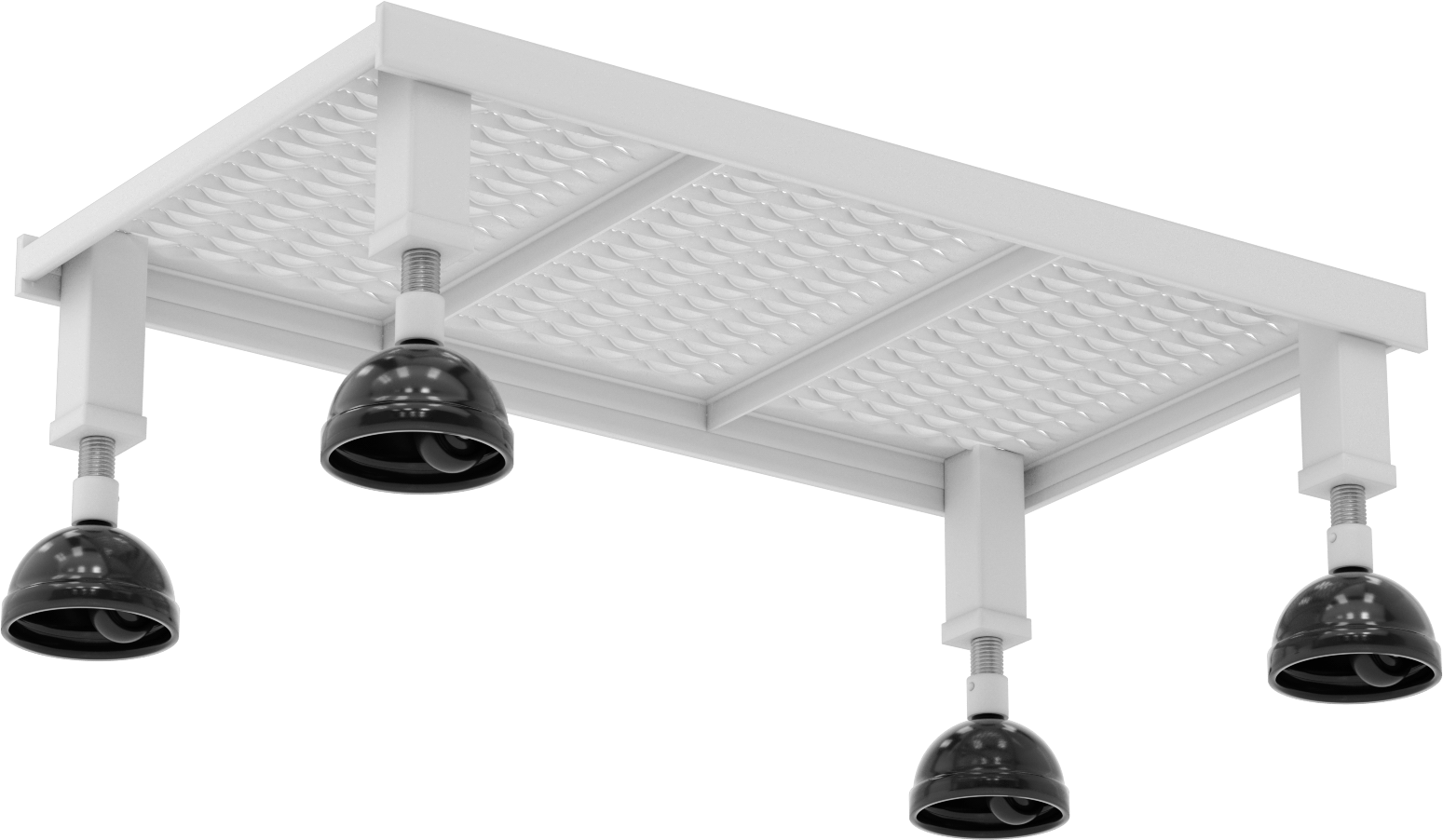 Yuvarlanan Çalışma Platformu, Sarı Toz Boyalı Çelik, 8-3/4" ila 12" Yükseklik x 36" Genişlik Toplam