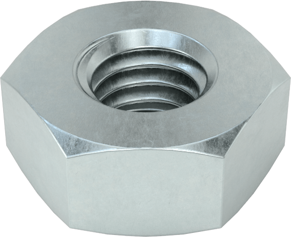 Çinko Kaplı Çelik Sol Dişli Altıköşe Somun, Düşük Mukavemetli, ISO Sınıf 5, M3 x 0.5 mm Diş Boyutu