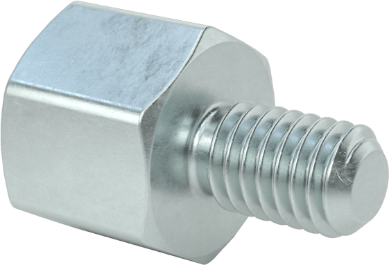 Erkek-Dişi Dişli Altıgen Ara Parça, Çinko Kaplamalı Pirinç, 6 mm Altıgen, 5 mm Uzunluk, M3 x 0.50 mm Diş