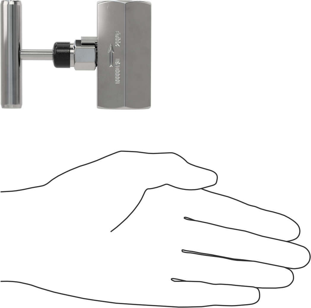 Havalandırma Delikli Hassas Akış Ayar Valfi, Metal-Metal Koltuk, 1/2 NPT Dişi x Dişi