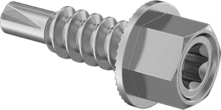 Metal için Yırtılmaya Dayanıklı Çelik Delme Vidaları, Torx Tahrikli Standart Başlık, Çinko Kaplamalı