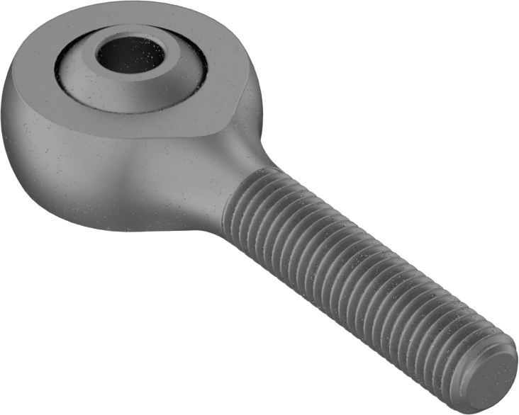 Yüksek Hızlı Bilyalı Rulman Çubuk Ucu, Büyük Boy Şaftlı, 1/4"-28 Diş, 3/16" İç Çap