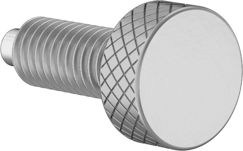316 Paslanmaz Çelik Topuzlu Geri Çekilebilir Yaylı İtici, Twist-Lock, 10-32 Diş