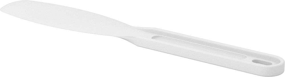 Yuvarlak Uçlu Plastik Spatula, 1-3/8" Genişlik x 3-1/2" Uzunluk Bıçak, 7-3/4" Uzunluk