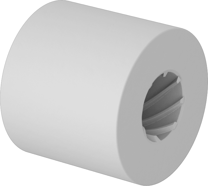 Hızlı Hareketli Ultra Hassas Kılavuz Vida için M20 x 7.50 mm Dişli Yuvarlak Somun — M20 × 7.5 mm, Somun, 1 37⁄64"