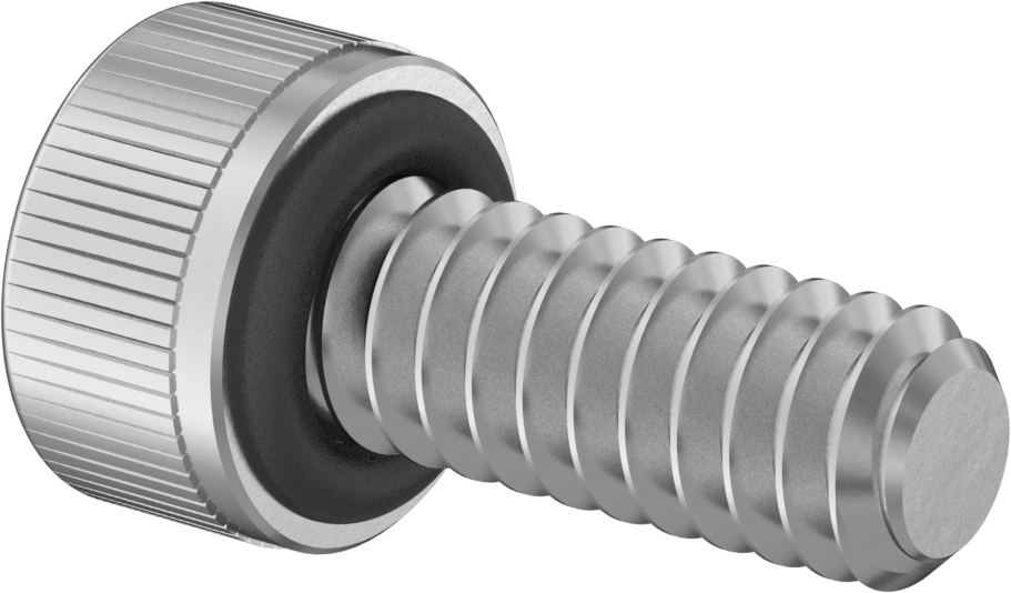 18-8 Paslanmaz Çelik Sızdırmaz Alyan Başlı Vida, Buna-N O-Ringli, M1.6 x 0.35 mm Diş Boyutu, 4 mm Uzunluk