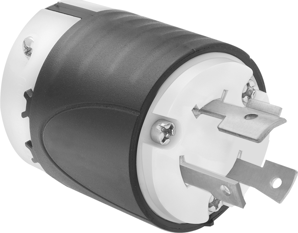 Döndürerek Kilitleme Konektörü, Üç Bıçaklı Düz Fiş, Topraklanmış, NEMA L9-30 — 600V AC, 30A, Erkek